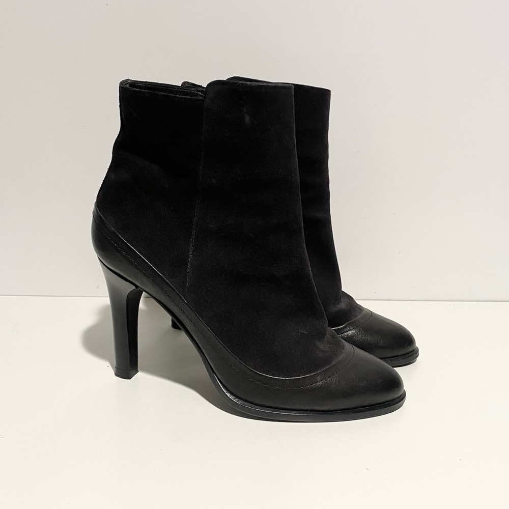 Rag & Bone Albion Leather & Suede Bootie Elegant Black Women's Ankle Boots